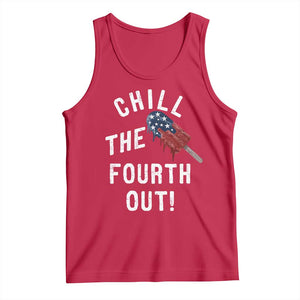American Flag Popsicle Tank Top Chill The Fourth Out
