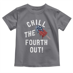 American Flag Popsicle Toddler T Shirt Chill The Fourth Out