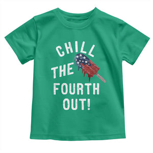 American Flag Popsicle Toddler T Shirt Chill The Fourth Out