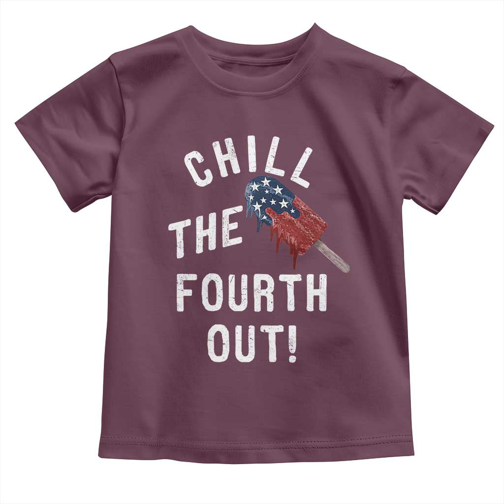 American Flag Popsicle Toddler T Shirt Chill The Fourth Out