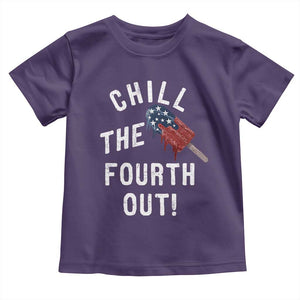 American Flag Popsicle Toddler T Shirt Chill The Fourth Out