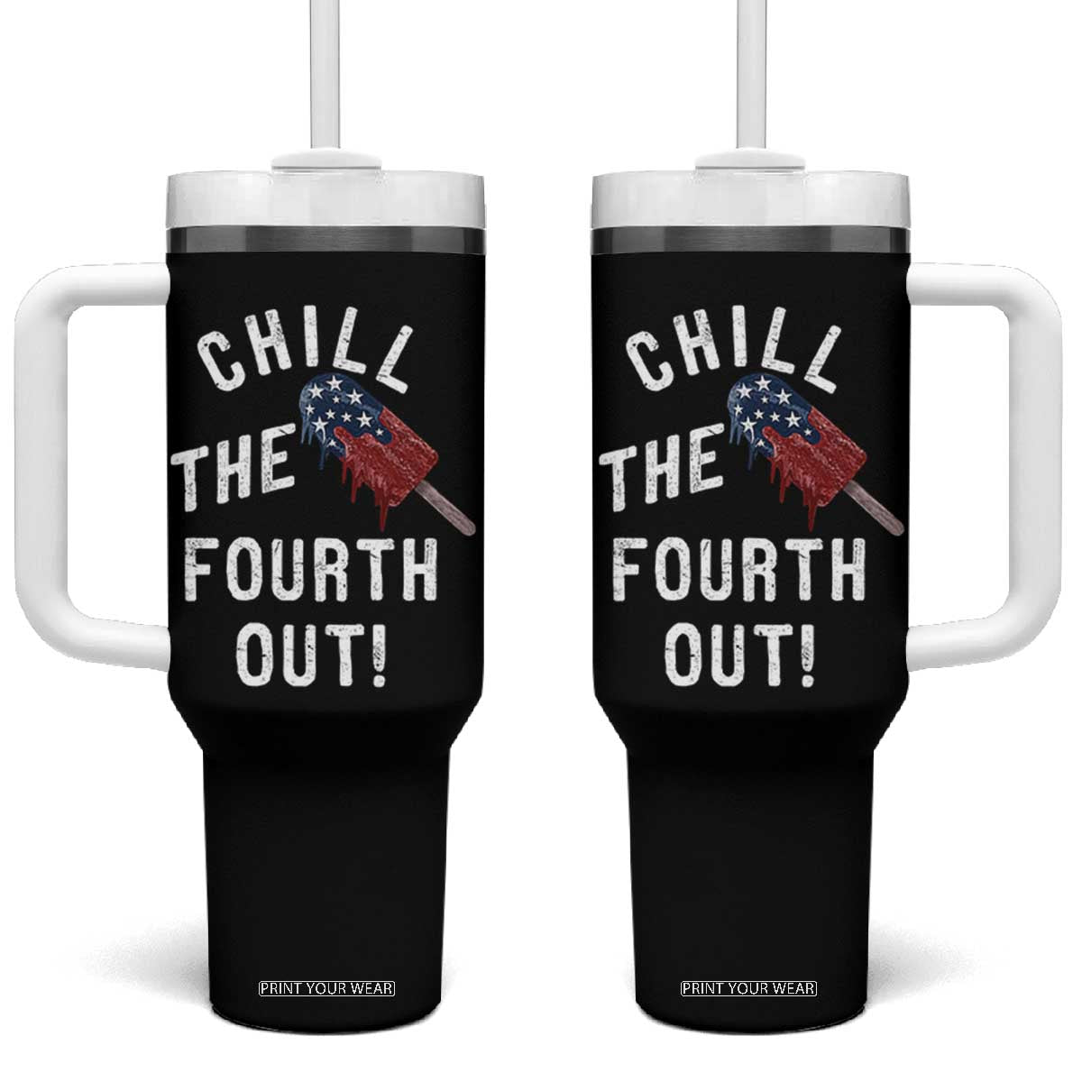 American Flag Popsicle Tumbler With Handle Chill The Fourth Out