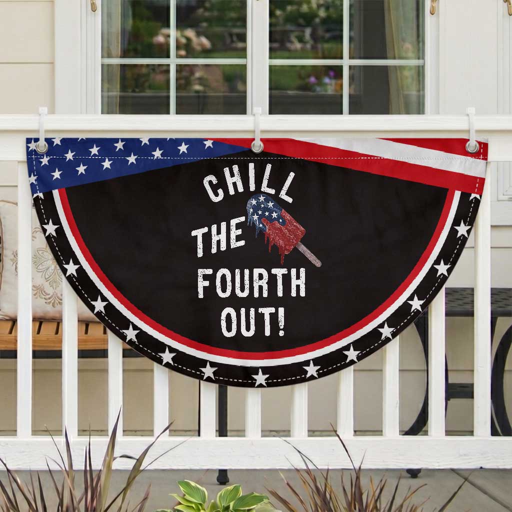 American Flag Popsicle Patriotic Fan Flag Chill The Fourth Out