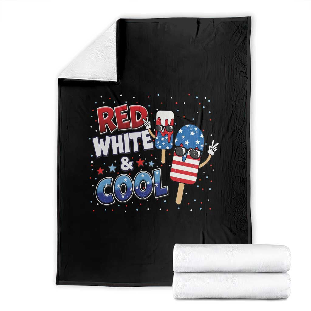 American Flag Popsicle Throw Blanket Red White And Cool