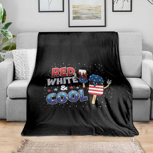 American Flag Popsicle Throw Blanket Red White And Cool
