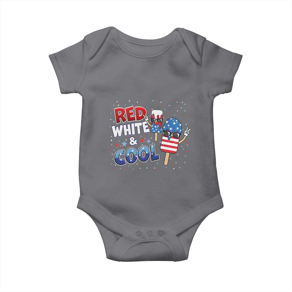 American Flag Popsicle Baby Onesie Red White And Cool