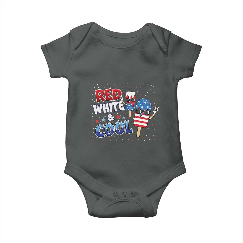 American Flag Popsicle Baby Onesie Red White And Cool
