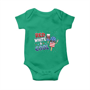 American Flag Popsicle Baby Onesie Red White And Cool