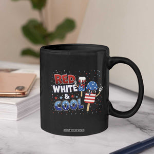 American Flag Popsicle Coffee Mug Red White And Cool