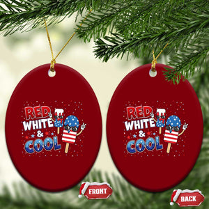 American Flag Popsicle Ceramic Ornament Red White And Cool TS12 Print Your Wear