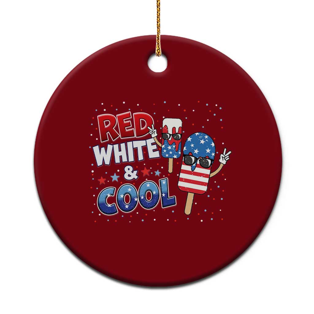 American Flag Popsicle Ceramic Ornament Red White And Cool TS12 1pc Red Print Your Wear