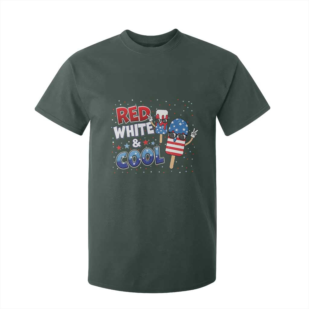 American Flag Popsicle T Shirt For Kid Red White And Cool
