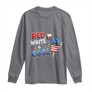 American Flag Popsicle Long Sleeve Shirt Red White And Cool TS12 Charcoal Print Your Wear