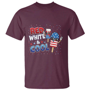 American Flag Popsicle T Shirt Red White And Cool TS12 Maroon Print Your Wear