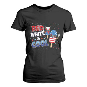 American Flag Popsicle T Shirt For Women Red White And Cool