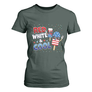 American Flag Popsicle T Shirt For Women Red White And Cool