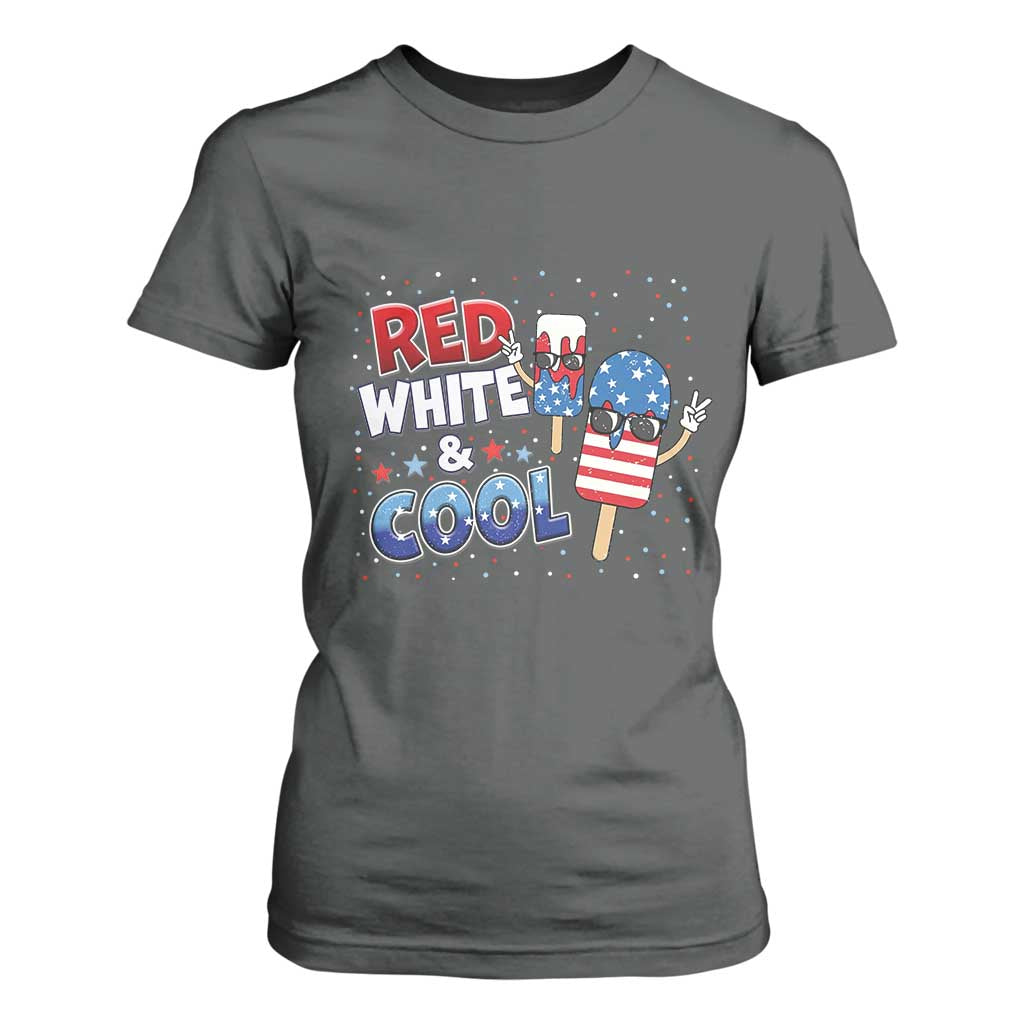 American Flag Popsicle T Shirt For Women Red White And Cool