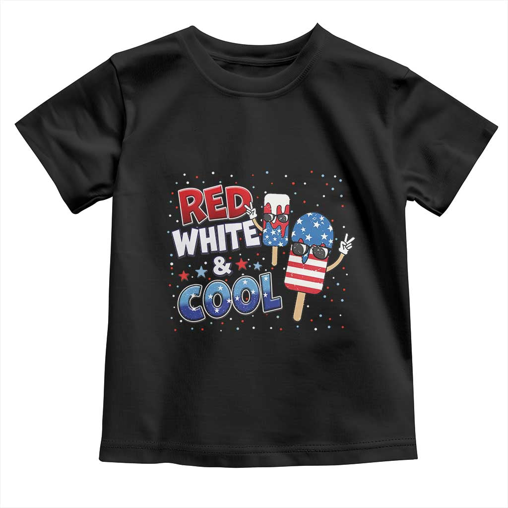 American Flag Popsicle Toddler T Shirt Red White And Cool