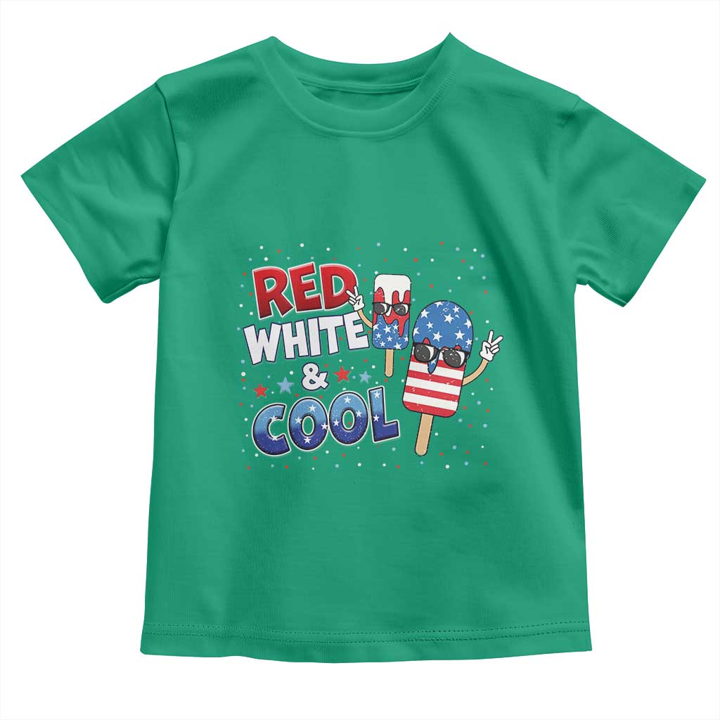 American Flag Popsicle Toddler T Shirt Red White And Cool