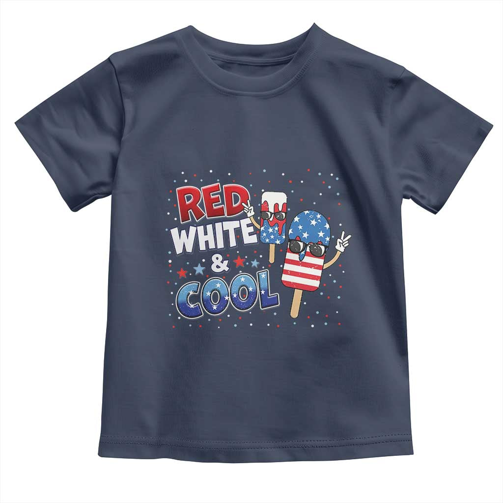 American Flag Popsicle Toddler T Shirt Red White And Cool