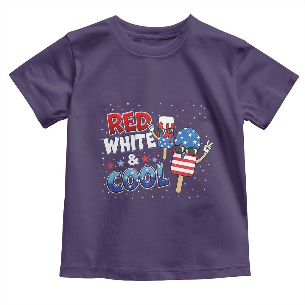 American Flag Popsicle Toddler T Shirt Red White And Cool