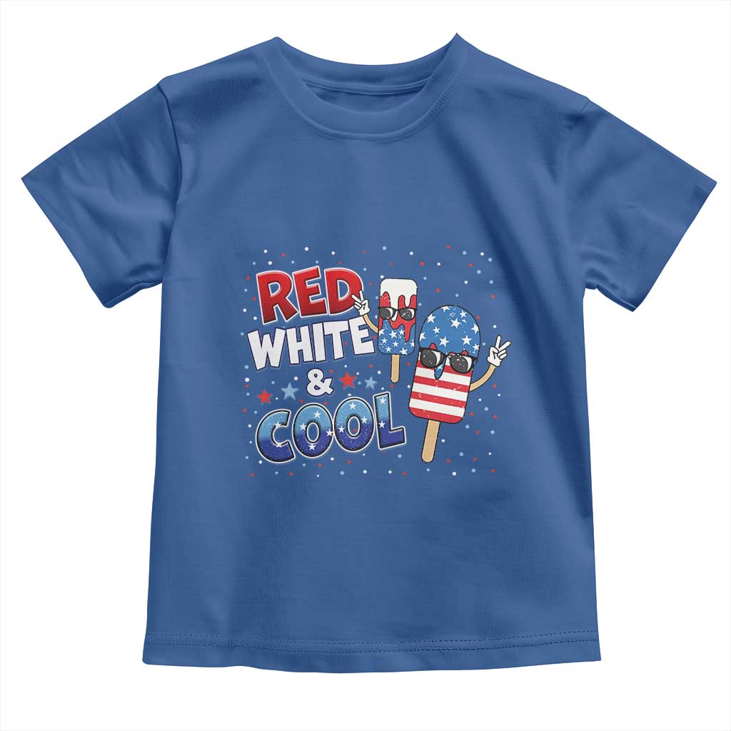 American Flag Popsicle Toddler T Shirt Red White And Cool