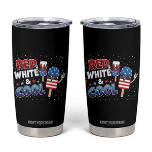 American Flag Popsicle Tumbler Cup Red White And Cool