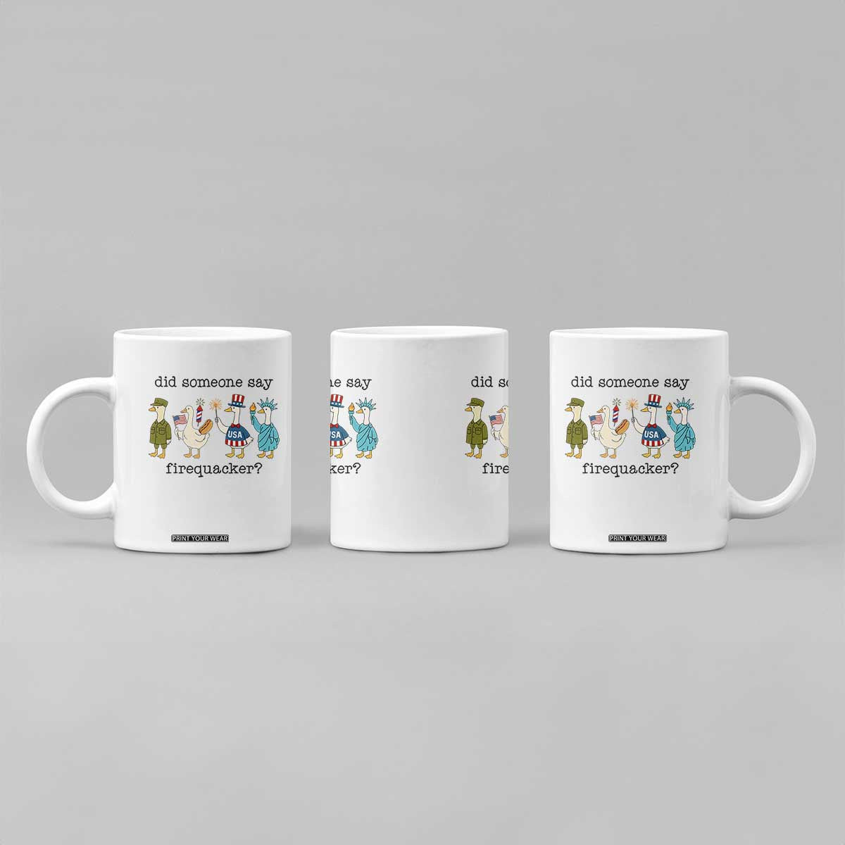 Funny Duck 4th Of July Coffee Mug Did Someone Say Firequacker