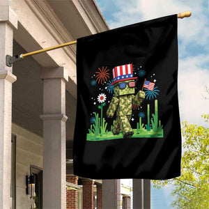 4th Of July Gamer Garden Flag Pixel Art US Flag Gaming