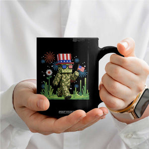 4th Of July Gamer Coffee Mug Pixel Art US Flag Gaming