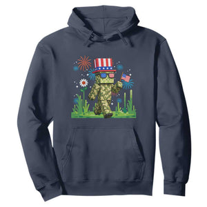 4th Of July Gamer Hoodie Pixel Art US Flag Gaming