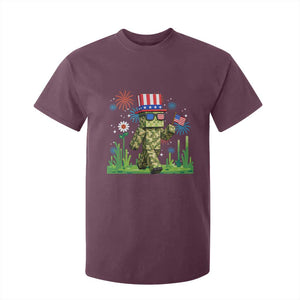 4th Of July Gamer T Shirt For Kid Pixel Art US Flag Gaming