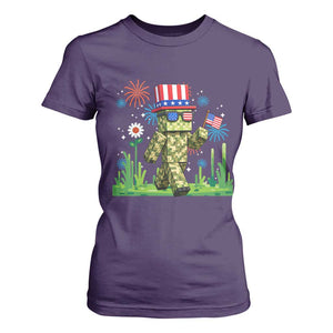4th Of July Gamer T Shirt For Women Pixel Art US Flag Gaming
