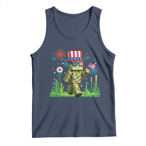 4th Of July Gamer Tank Top Pixel Art US Flag Gaming