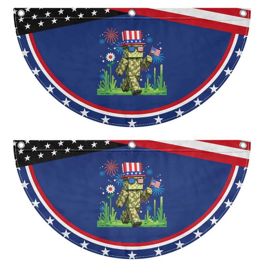 4th Of July Gamer Patriotic Fan Flag Pixel Art US Flag Gaming TS12 2pcs pack Classic Navy Print Your Wear