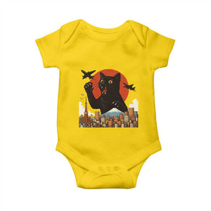 Funny Giant Cat Monster Roaring Tokyo Japan Baby Onesie TS12 Daisy Print Your Wear