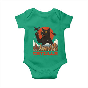 Catzilla Baby Onesie Funny Giant Cat Monster Roaring Tokyo Japan TS12 Irish Green Print Your Wear