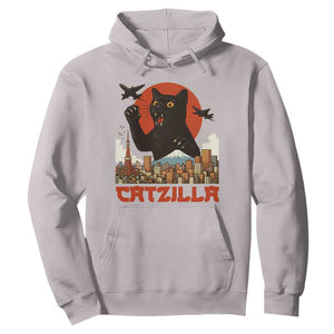 Catzilla Hoodie Funny Giant Cat Monster Roaring Tokyo Japan TS12 Ice Gray Print Your Wear