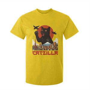 Catzilla T Shirt For Kid Funny Giant Cat Monster Roaring Tokyo Japan TS12 Daisy Print Your Wear