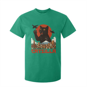 Catzilla T Shirt For Kid Funny Giant Cat Monster Roaring Tokyo Japan TS12 Irish Green Print Your Wear