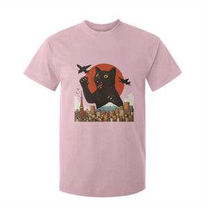 Funny Giant Cat Monster Roaring Tokyo Japan T Shirt For Kid TS12 Light Pink Print Your Wear
