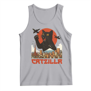 Catzilla Tank Top Funny Giant Cat Monster Roaring Tokyo Japan TS12 Athletic Heather Print Your Wear