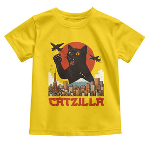 Catzilla Toddler T Shirt Funny Giant Cat Monster Roaring Tokyo Japan TS12 Daisy Print Your Wear