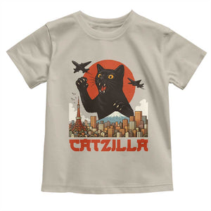 Catzilla Toddler T Shirt Funny Giant Cat Monster Roaring Tokyo Japan TS12 Sand Print Your Wear