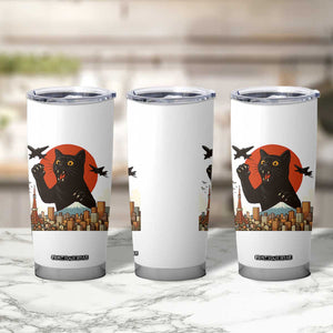 Funny Giant Cat Monster Roaring Tokyo Japan Tumbler Cup TS12 Print Your Wear