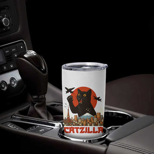 Catzilla Tumbler Cup Funny Giant Cat Monster Roaring Tokyo Japan TS12 Print Your Wear