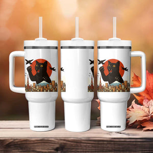 Funny Giant Cat Monster Roaring Tokyo Japan Tumbler With Handle TS12 Print Your Wear