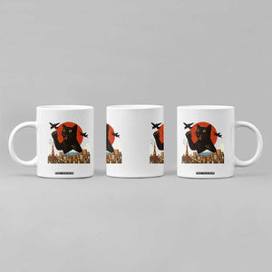 Funny Giant Cat Monster Roaring Tokyo Japan Coffee Mug TS12 Print Your Wear