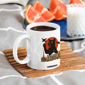 Funny Giant Cat Monster Roaring Tokyo Japan Coffee Mug TS12 Print Your Wear