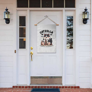 Cute Catzilla Garden Flag The Ruler Of All Cute And Destructive Funny TS12 Print Your Wear